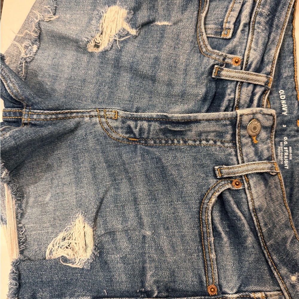 Old Navy Blue Distressed Vintage Shorts